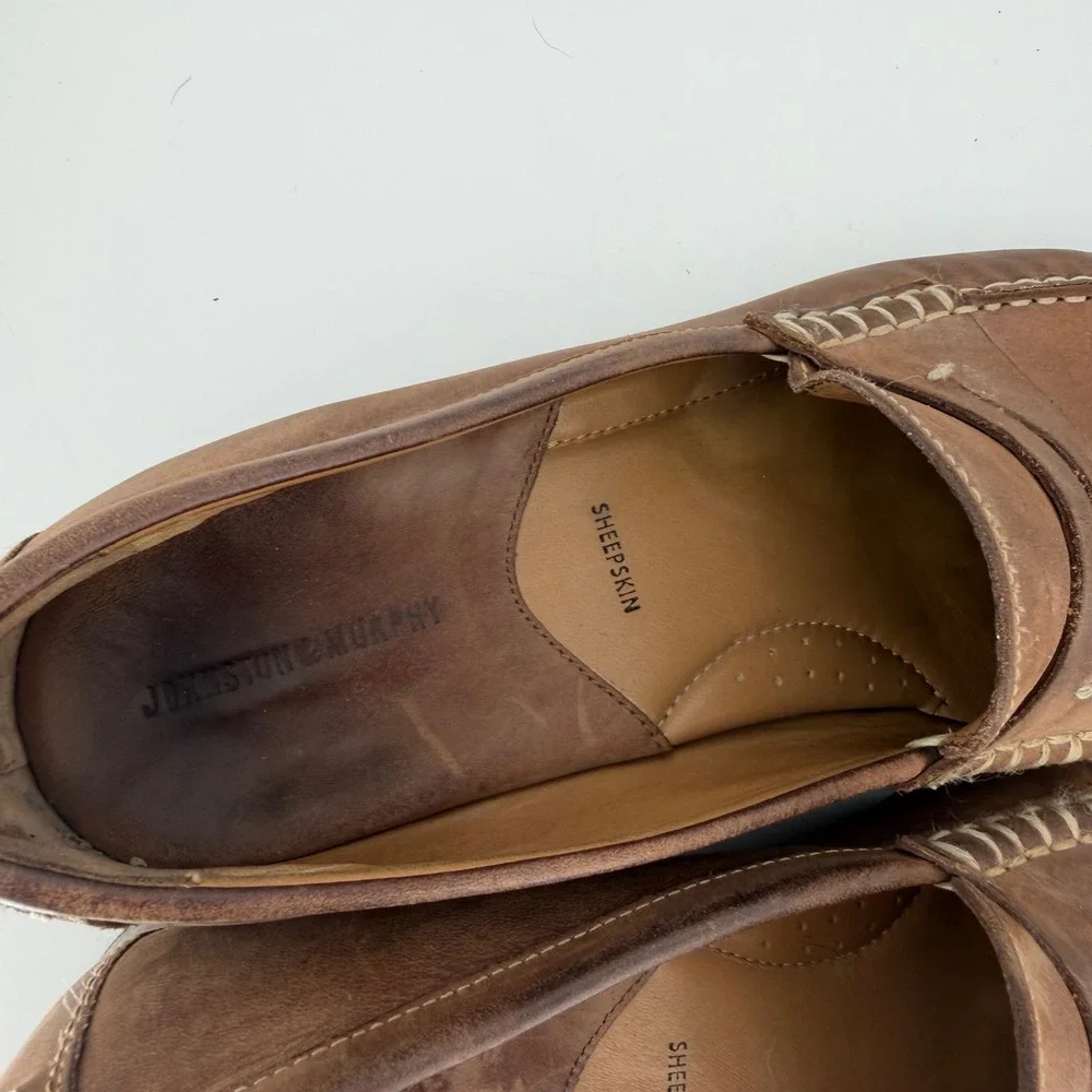 Johnston & Murphy‎ Penny Loafers Quiet Luxury Menswear Ivy League 12M Sheepskin